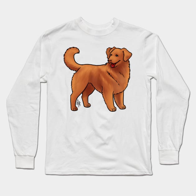 Dog - Nova Scotia Duck Tolling Retriever - Red Long Sleeve T-Shirt by Jen's Dogs Custom Gifts and Designs